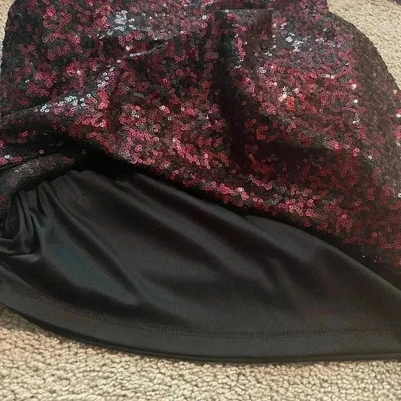Women's Express Burgundy Red Sequin Mini Sheath Dress 0, Prom Dress, Club Dress, - Picture 8 of 11